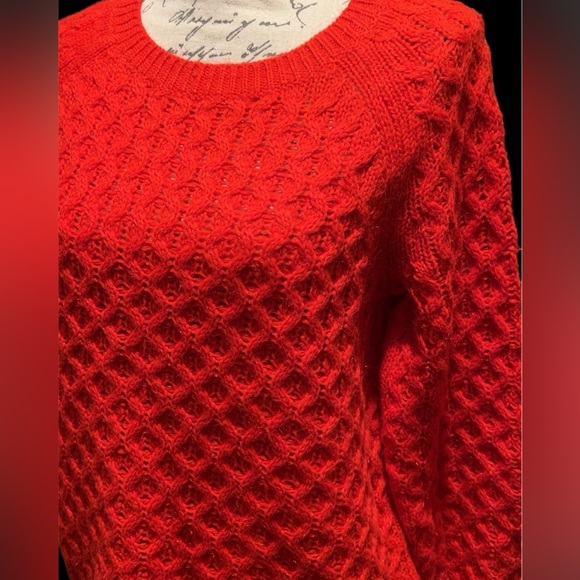 Red Chunky Knit Sweater - Picture 2 of 3